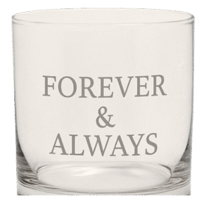 engraved glass cup – custom name, logo, or design