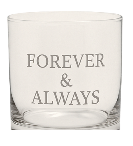 engraved glass cup – custom name, logo, or design