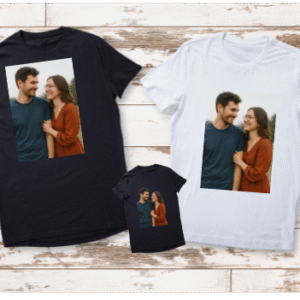 couple’s photo tee – custom printed
