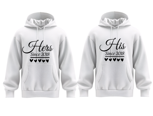 Couple His and Hers Sweatshirt & Hoodie – Matching Custom Apparel